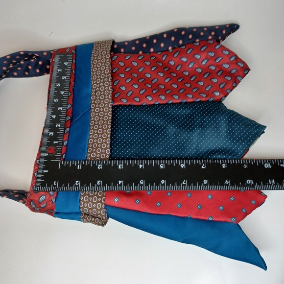 Handmade Vintage Silk Tie Purse Unique Craft Made Hand Bag OS Unisex - Picture 6 of 11